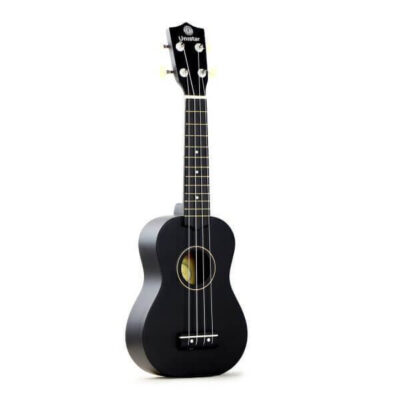 Unistar 21" Soprano Ukulele With Bag - Black - UK-10-BK