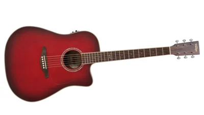 JHS VINTAGE ELECTRO ACOUSTIC SATIN BURG BURST