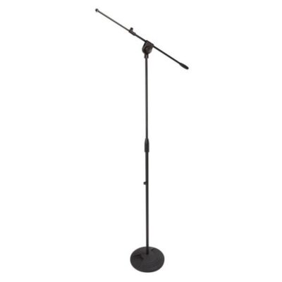 Proel Professional Telescopic Boom Microphone Stand w/ Rubber Ring Cast Iron Base - OST200BK